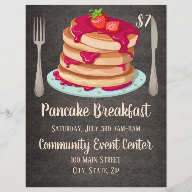 Pancake Breakfast  Promotional Flyer (Front)