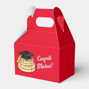 Pancake Brunch Graduation Party Invitation Favour Box