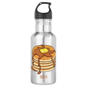 Pancake cartoon illustration 532 ml water bottle