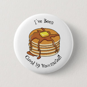 Pancake cartoon illustration 6 cm round badge