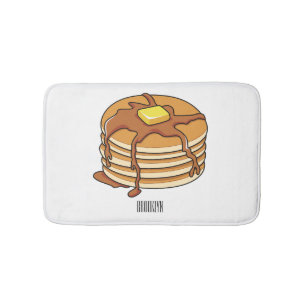 Pancake cartoon illustration  bath mat