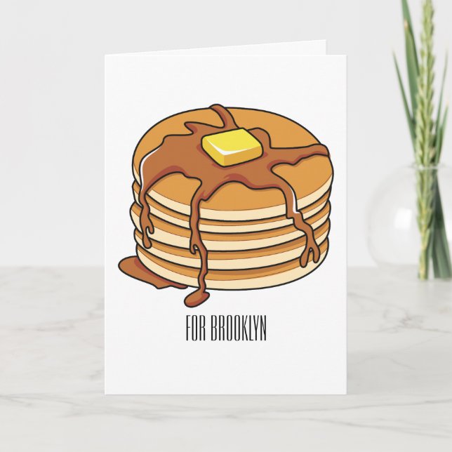 Pancake cartoon illustration  card (Front)