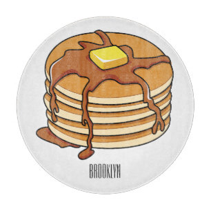 Pancake cartoon illustration cutting board