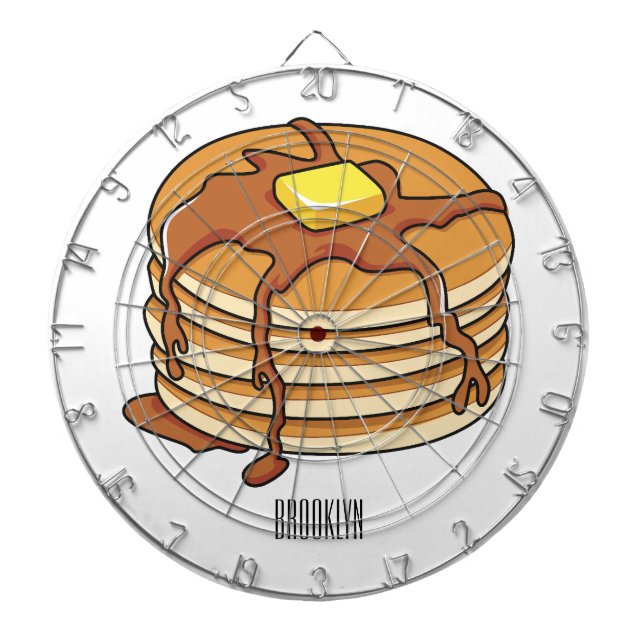 Pancake cartoon illustration  dartboard (Front)