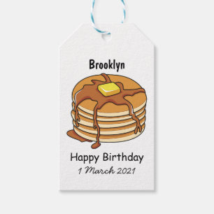 Pancake cartoon illustration gift tags