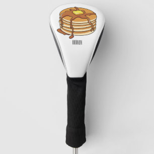 Pancake cartoon illustration golf head cover