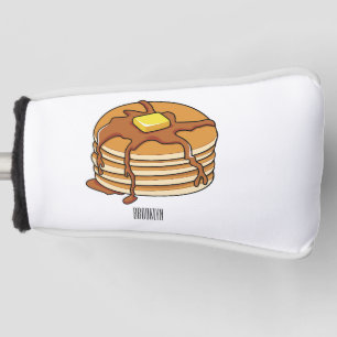 Pancake cartoon illustration golf head cover