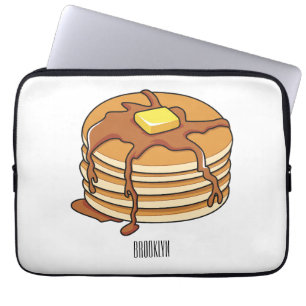 Pancake cartoon illustration laptop sleeve