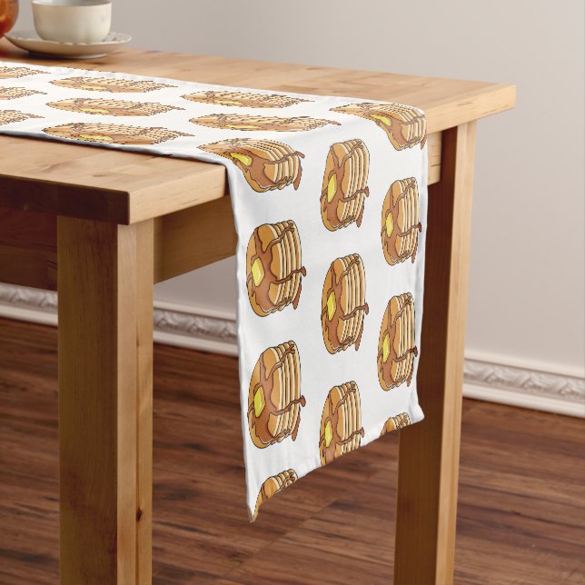 Pancake cartoon illustration  short table runner (In Situ)