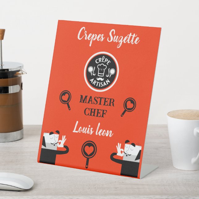 Pancake Chef Master Pedestal Sign (In SItu)