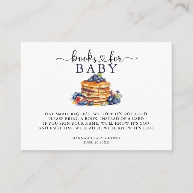 Pancake | Cute Baby Shower Books for Baby Enclosure Card (Front)