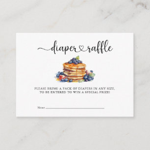 Pancake Cute Baby Shower Diaper Raffle Enclosure Card