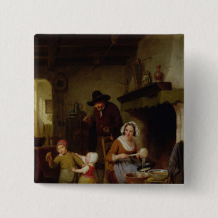 Pancake Day, 1845 15 Cm Square Badge