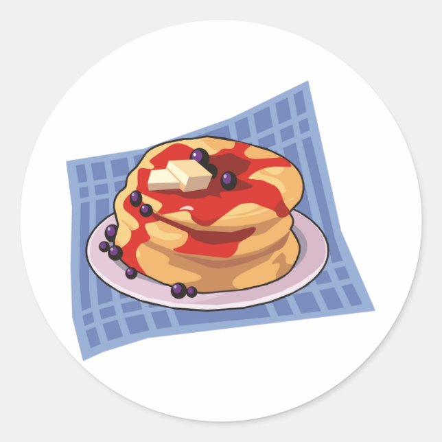 Pancake Day / Week Month Classic Round Sticker (Front)