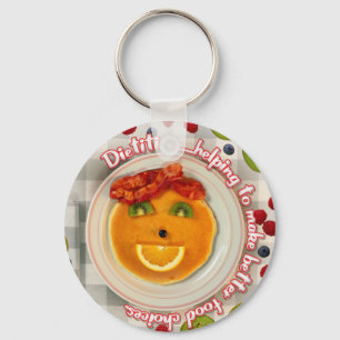 PANCAKE FACE DIETITIAN KEY RING