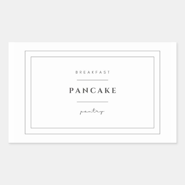 Pancake Food Label Stickers (Front)