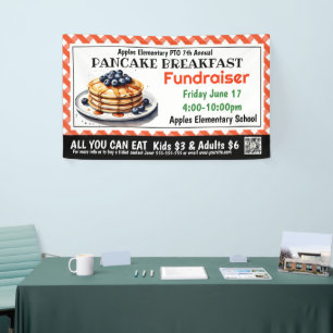PANCAKE Fundraiser PTO PTA Church Banner
