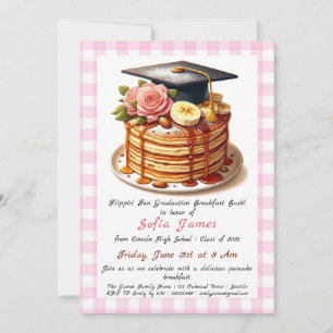 Pancake Graduation Breakfast Celebration Invitation