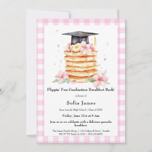 Pancake Graduation Breakfast Celebration  Invitation