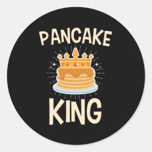 Pancake King Classic Round Sticker
