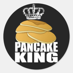 Pancake King Classic Round Sticker
