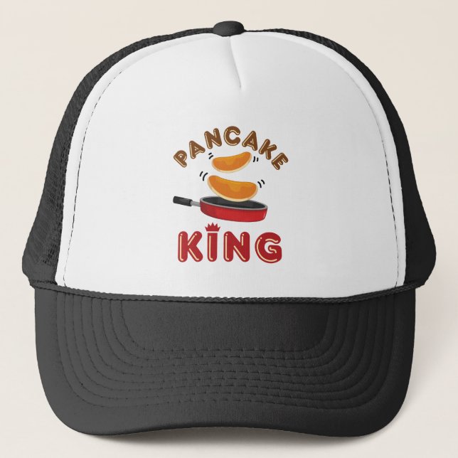 Pancake King Saturday Morning Pancakes Trucker Hat (Front)