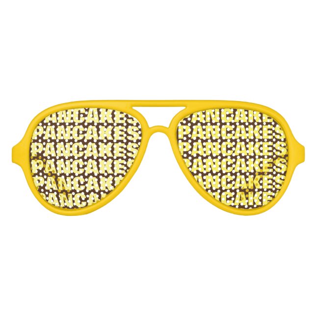 Pancake obsession party shades. Funny sunglasses (Front)