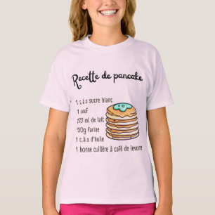 Pancake Pastry Recipe Kids Teens Baking T-Shirt