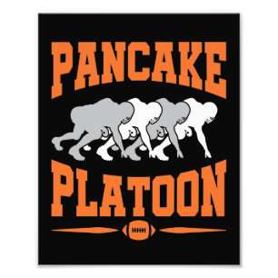 Pancake Platoon Football Offensive Line Lineman Photo Print