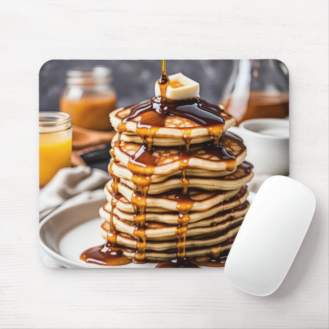 Pancake Stack With Dripping Syrup Mouse Pad (With Mouse)
