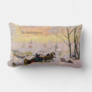 “Pancake Week” art optional name throw pillow