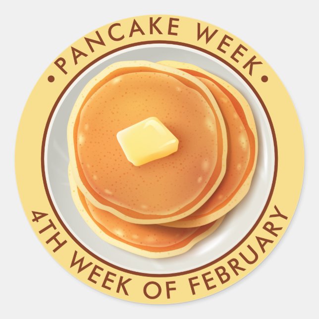 Pancake Week Classic Round Sticker (Front)