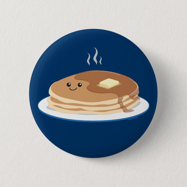Pancakes 6 Cm Round Badge (Front)