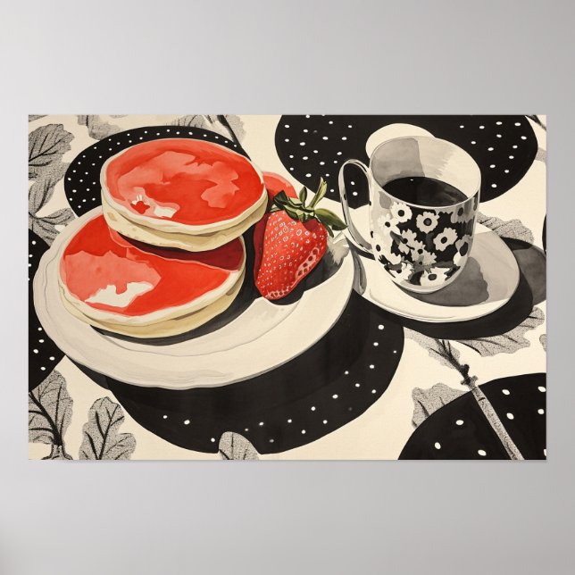 Pancakes and Coffee Poster (Front)