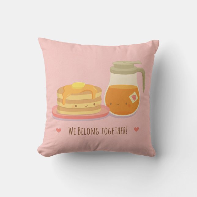 Pancakes and Maple Perfect Together Couple Pillow (Front)