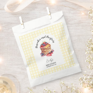 Pancakes and Pacifiers Gingham Plaid Baby Shower Favour Bag