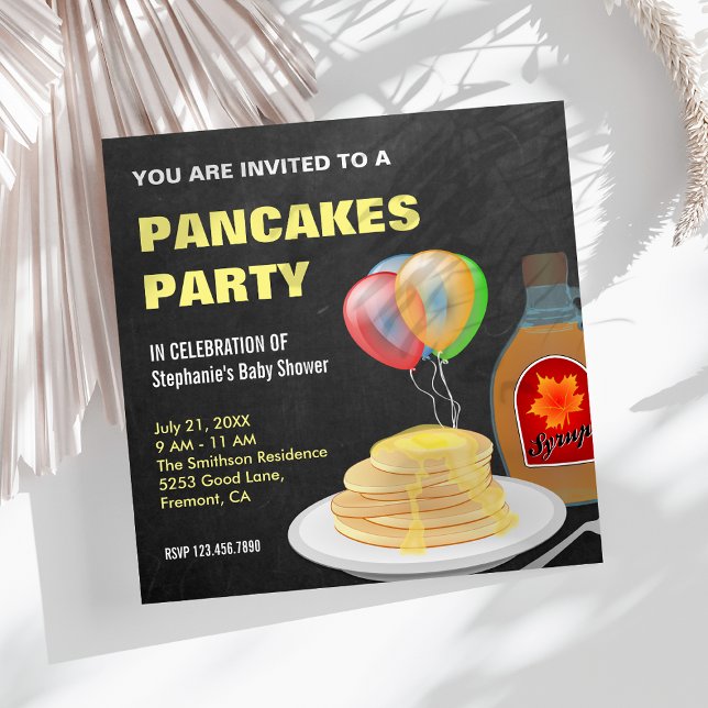 Pancakes And Pyjamas Baby Shower Invitation (Creator Uploaded)