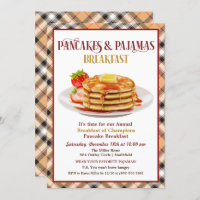 Pancakes and Pyjamas Breakfast Invitation