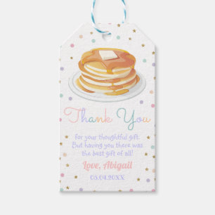 Pancakes and Pyjamas Glitter Dot Star Kid Birthday Gift Tags