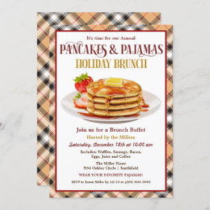 Pancakes and Pyjamas Holiday Brunch Invitation