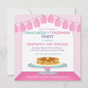 Pancakes and Pyjamas Invitation