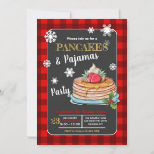 Pancakes and Pyjamas Party Invitation