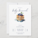 Pancakes Baby Brunch Baby Shower Invitation modern<br><div class="desc">Oh baby! Planning a baby brunch? Our gender neutral baby shower brunch invitations are the perfect way to celebrate the new baby on the way with a brunch baby shower. Perfect for a baby shower for a boy or girl, these blueberry pancake baby brunch invites are the perfect choice. The...</div>