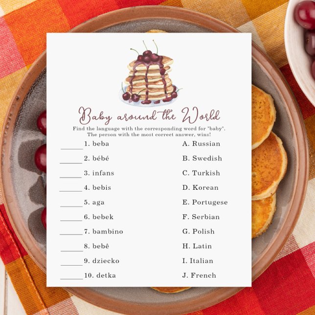 Pancakes baby shower - Baby around the world game (Creator Uploaded)