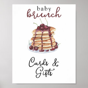 Pancakes Baby shower Cards and Gifts Poster