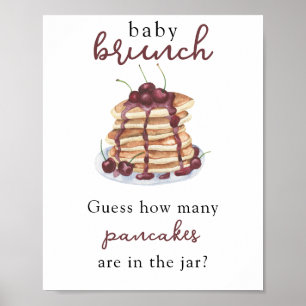 Pancakes Baby shower Guess how many Pancakes Poster