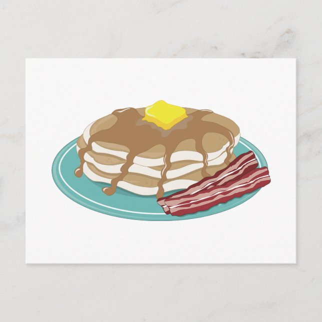 Pancakes Bacon Postcard (Front)