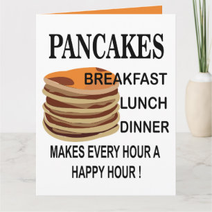 Pancakes Birthday Breakfast Pancake Greeting Card