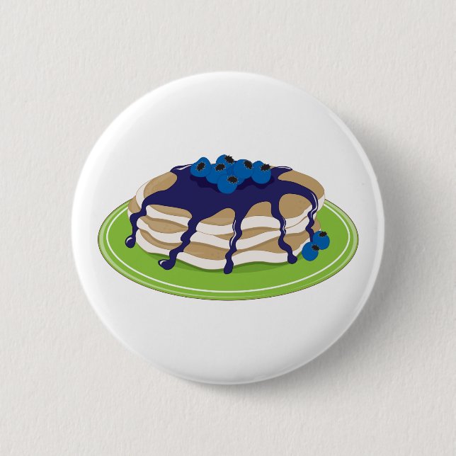 Pancakes Blueberry 6 Cm Round Badge (Front)