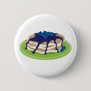 Pancakes Blueberry 6 Cm Round Badge